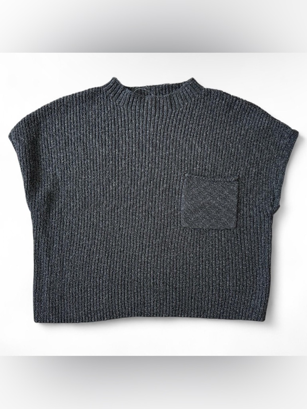 FREE PEOPLE Beach Freya Sweater Top Charcoal Grey - Size Large NWT